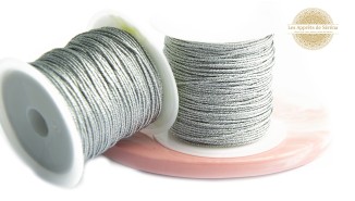 Fil nylon tressé argent