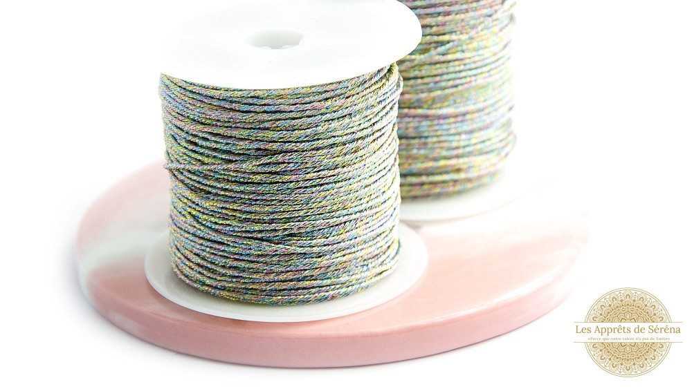 copy of Fil nylon tressé or 1mm pour création bijoux