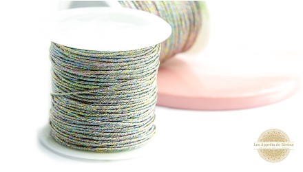 Fil nylon tressé irisé