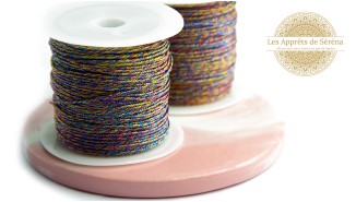 copy of Fil nylon tressé or 1mm pour création bijoux