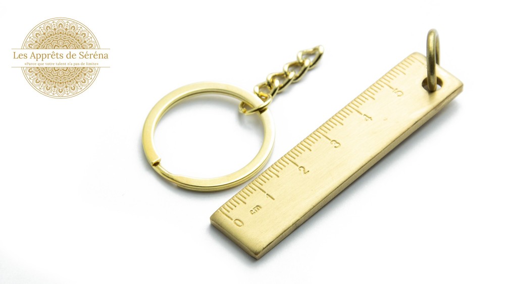 Anneau Porte clés 30mm couleur or