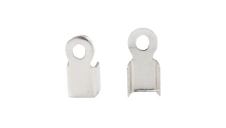 Embouts à pincer 2mm en fer couleur argent