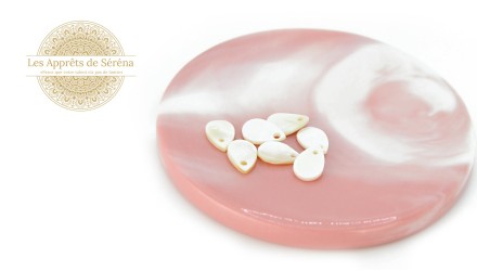 sequin goutte nacre 13mm