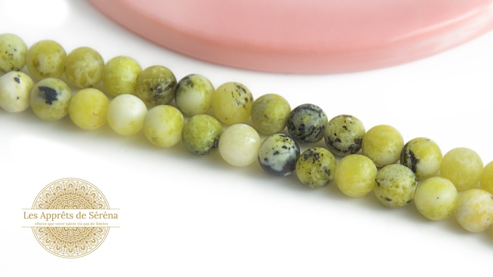 30 Perles 6mm en jaspe