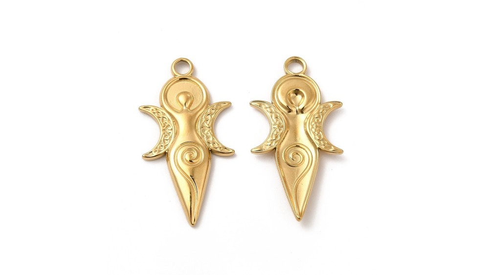 Pendentif Déesse mère en acier