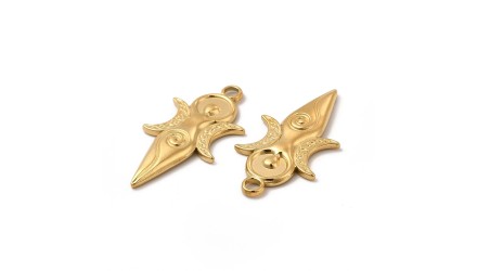 Pendentif Déesse mère en acier plaqué or 18K