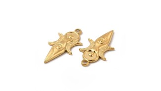 Pendentif Déesse mère en acier plaqué or 18K