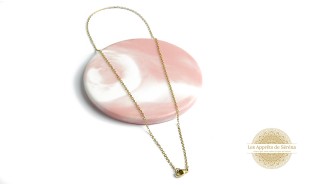 collier chaîne 45cm avec fermoir acier inoxydable or