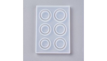 Moule silicone pour fabrication de bagues anneaux 3 tailles résine uv