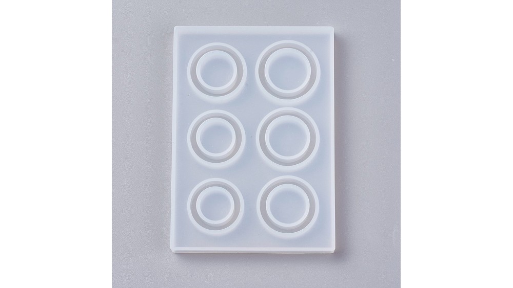 Moule silicone pour fabrication de bagues anneaux 3 tailles résine uv