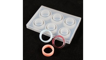 Moule silicone pour fabrication de bagues anneaux 3 tailles résine uv