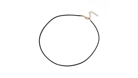 Support collier cordon ciré noir 1.5mm avec fermoir