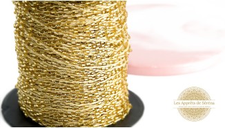 Fil coton perlé de rocailles or 2mm