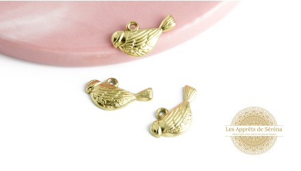 Pendentif oiseau en acier inoxydable