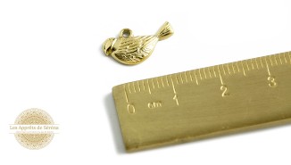 Pendentif oiseau en acier inoxydable plaqué or