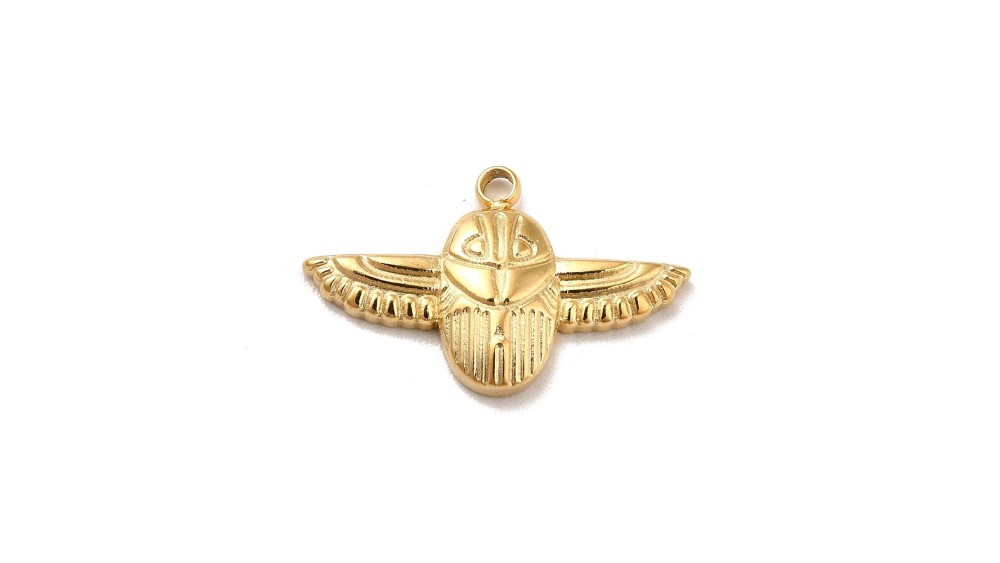 Pendentif scarabée en acier