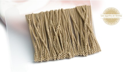Chaîne acier beige maille gourmette 2x3mm