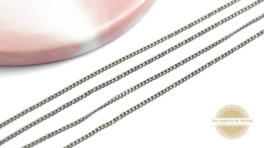 copy of Chaîne acier rose maille gourmette 2x3mm