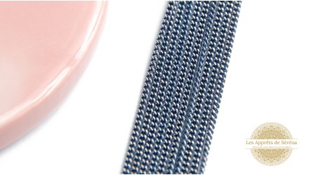 copy of Chaîne acier rose maille gourmette 2x3mm