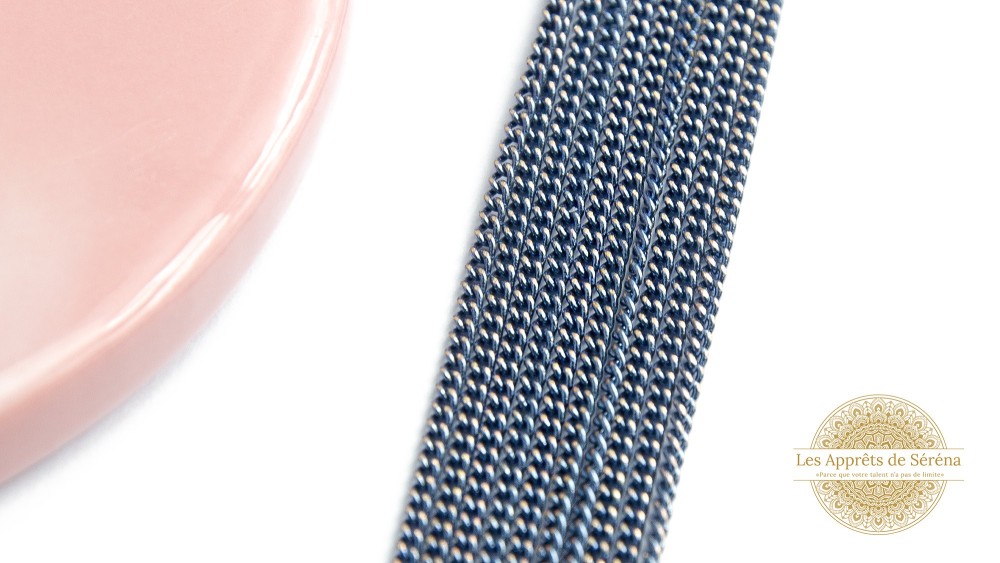 copy of Chaîne acier rose maille gourmette 2x3mm