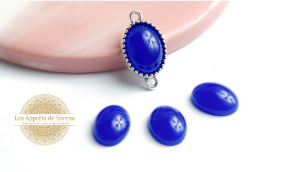 Cabochons 14x10mm en acétate  bleu azur pour création de bijoux DIY