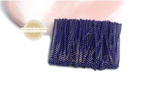 Chaîne acier violet et or  maille gourmette 2x3mm