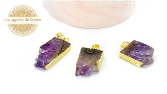 pendentif améthyste laiton