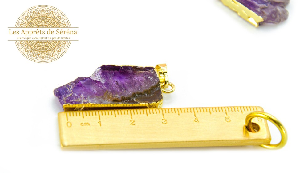 Pendentif en améthyste naturelle