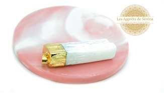 sélénite pendentif blanche