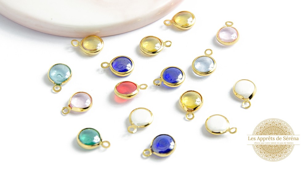 4 Pendentifs verre