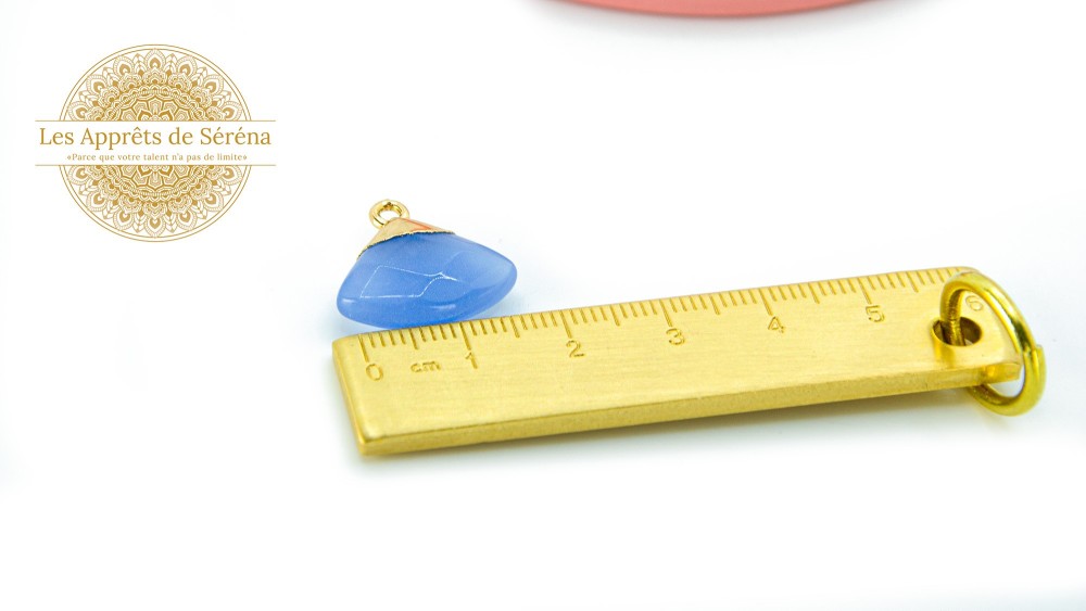 pendentif bijoux jade bleue