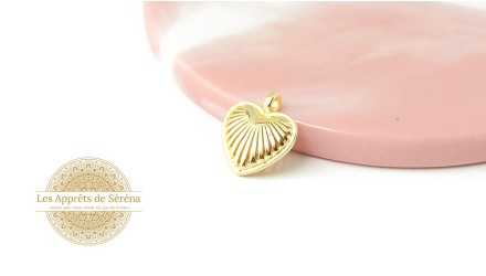 copy of Pendentif coeur en acier plaqué or 18K