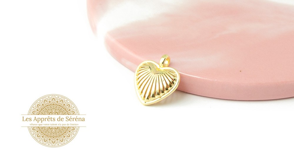 copy of Pendentif coeur en acier plaqué or 18K