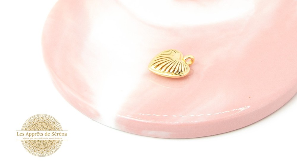 copy of Pendentif coeur en acier plaqué or 18K