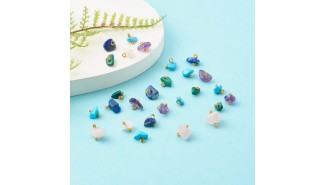Petits pendentifs en pierre naturelle 8mm