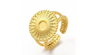 Bague support cabochon 4mm acier