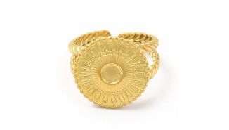copy of Bague scarabée acier plaqué or 18K