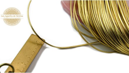 Cordon cuir synthétique éco logique 2x1mm couleur or