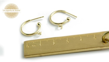 copy of Petites créoles épaisses en laiton plaqué or 18K