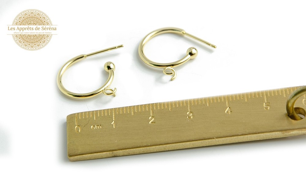 copy of Petites créoles épaisses en laiton plaqué or 18K