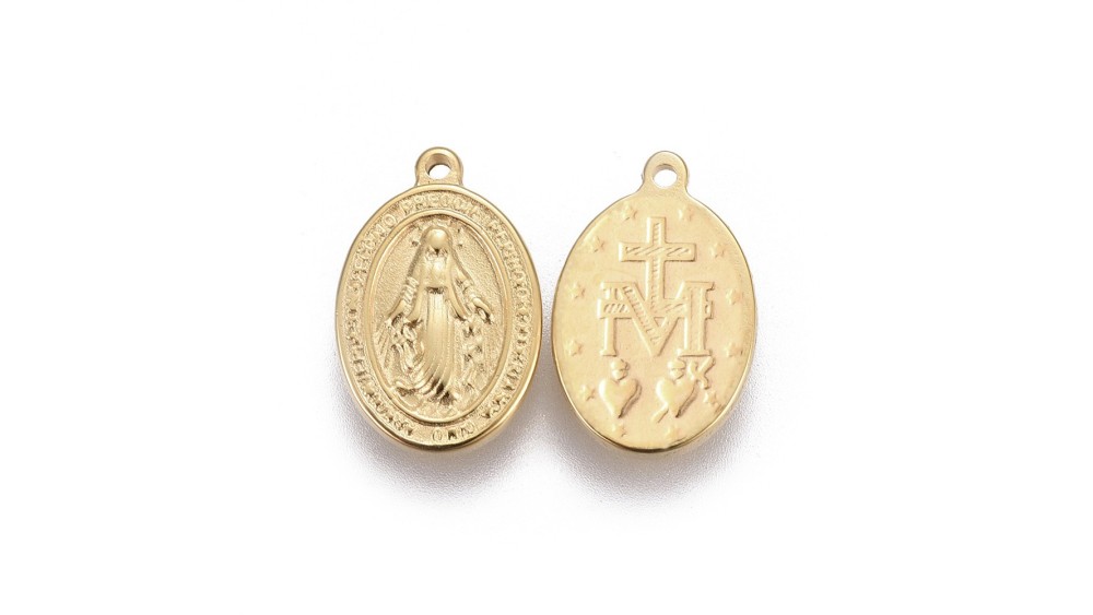 médaille religieuse acier inoxydable