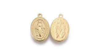 médaille religieuse acier inoxydable