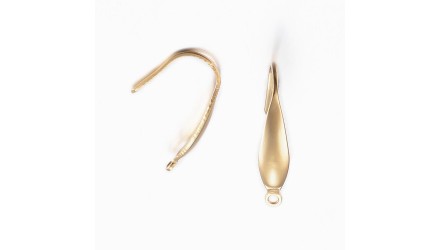 Crochets d'oreilles goutte en acier inoxydable plaqué or 18k
