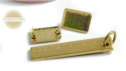 supports puces d'oreille rectangles grand modèle