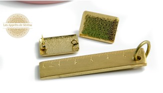 supports puces d'oreille rectangles grand modèle