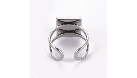 support carré cabochon 10x10mm