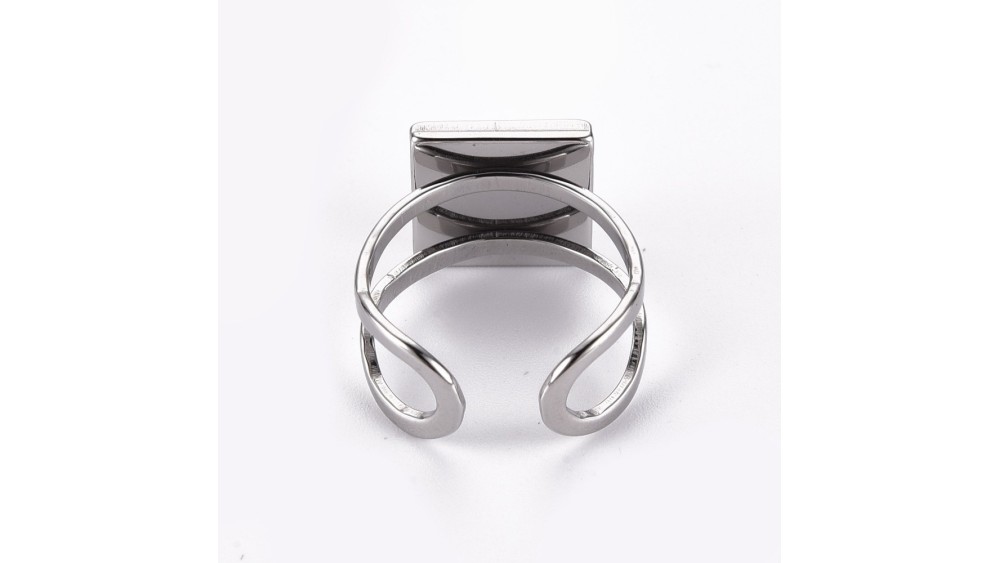support carré cabochon 10x10mm