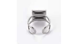 support carré cabochon 10x10mm