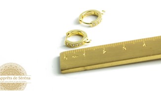 Petites créoles à strass zircon