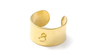 copy of Support bague en acier inoxydable plaqué or 14k pour cabochon 4mm
